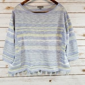 Joseph A. | Blue & Yellow Tassel Top